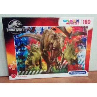Clementoni 29106 sort. - Jurassic World - Supercolor Puzzle, 180 Teile, Dinos