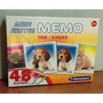 Clementoni 96316-6 - Mein erstes Memo, 48 Karten, Tier-Kinder