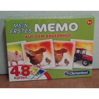 Clementoni 96314-8 - Mein erstes Memo, 48 Karten, Auf dem Bauernhof