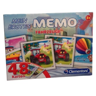 Clementoni 96315-8 - Mein erstes Memo, 48 Karten, Fahrzeuge