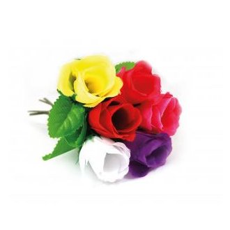 bunte geschlossene Rose Knospe 6-farben 23cm
