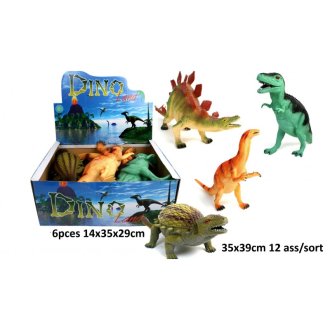 Dinosaurier plastik in Box 6-fach 35 - 39 cm