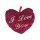 Herz rot  bordeaux I Love you  18cm